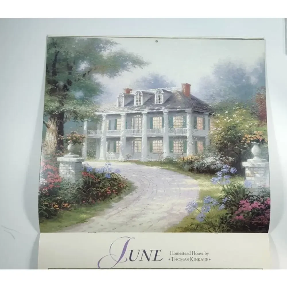 Thomas Kinkade Painter of Light Paintings Wall Calendar 1995 Frameable Artwork